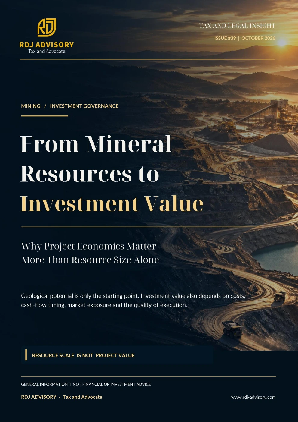Tax and Legal Insight Issue 39 — From Mineral Resources to Investment Value